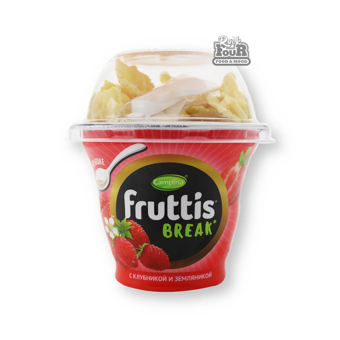 Յոգուրտային արտադրանք «Fruttis Break» ելակ, մորի և եգիպտացորենի փաթիլներ 175գ